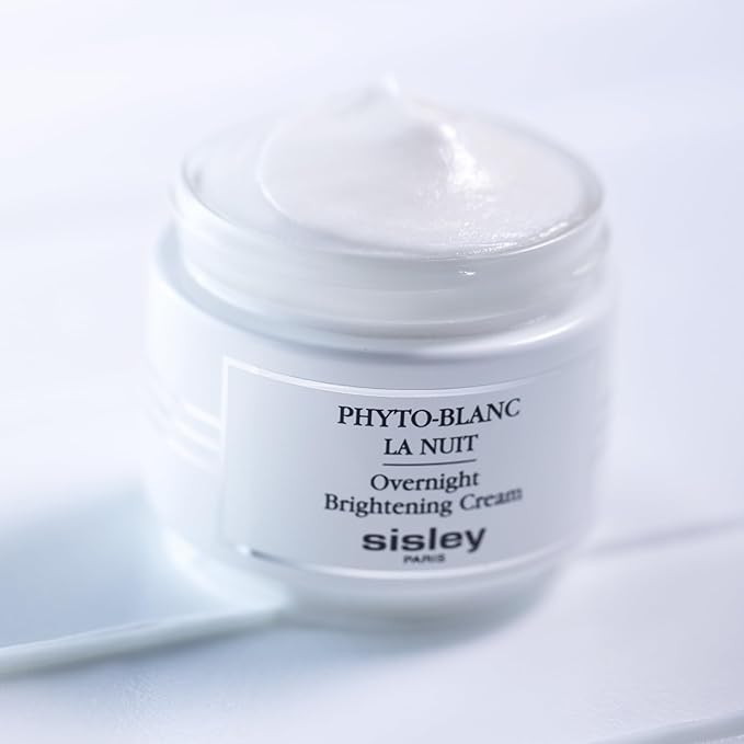 Sisley Paris Phyto-Blanc Overnight Brightening Cream - 50 mL - Anti-Aging Night Moisturizer for Hydrated, Glowy Skin - Visibly Plumps & Reduces Dark Spots - Rich, Flawless Texture