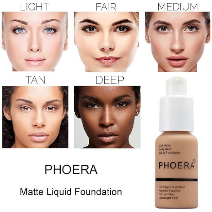 2 Pack Meifen Foundation 103# Warm Peach and 104# Buff Beige,Full Coverage Flawless Soft Matte 24 HR Oil Control Waterproof Concealer Liquid Foundation Makeup. ﻿