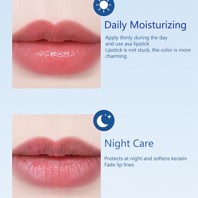 2PCS Hyaluronic Acid Lipstick,Soothing Lip Lines Lip Balm,Moisturizing, Softens and Reduces Lip Lines,Lip Care Daily Use Lip Balm Nourishes All Lip Skin Types
