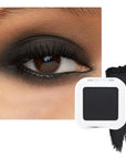 evpct Matte Black Single Eye Shadow Palette Makeup for Older Women, Black Cream Eye shadow Palette Single for Older Women Matte, High Pigment Waterproof Monochrome Mini Eyeshadow, sombra de ojos