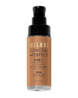 Milani Conceal + Perfect 2-in-1 Foundation + Concealer for a Flawless Complexion, Under Eye Corrector, Cover Redness and Imperfections, Waterproof and Sweatproof - Natural Tan