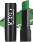 MEICOLY Green Face Body Paint Stick for Halloween SFX Cosplay Makeup,Witch Elphaba Green Face Paint, Camo Hulk Face Painting,Eye Black Stick,Waterproof Eye Black Baseball Softball Football Lacrosse