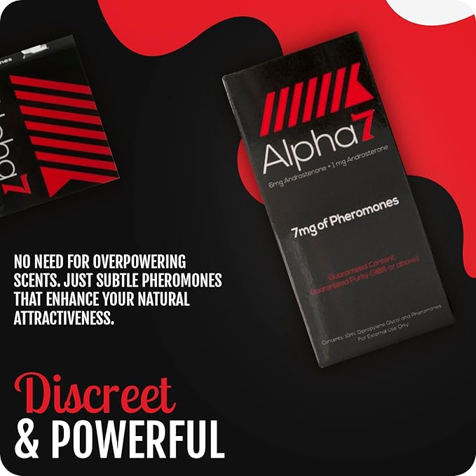 Alpha 7 Unscented - Pheromone Cologne for Men with Pure Pheromones - High Concentration Blend to Attract Women - Top Selling Perfume Oil Designed to Complement Your Scent (1x (1 ml) and 1x (10 ml))