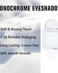 Kaely Pressed Single Eyeshadow Makeup, White Matte Highly Pigmented Monochrome Eye Shadow Palette, Waterproof Neutral Powde Mini Eyeshadow, sombras para ojos, Lightweight Blendable, 08