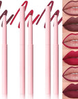 evpct 3Pcs Retractable Lip Liner Pencils Set Pack for Shaping & Sculpting Lips, Dark Mauve Maroon Purple Plum Ruby Red Creamy Matte Velvet Pigmented Lip Liner lipliners Crayon Lipstick,06 + 07 + 11