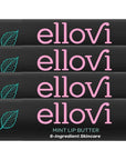 Ellovi Natural Lip Butter Lip Balm - Mint - Pure Enough to Eat - Made With Just 6 Vegan Ingredients - Moisturizing Lip Care for All Day Hydration (4-Pack)