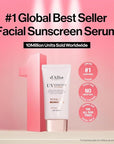 [2 ea] d'alba Piedmont Waterfull Tone-Up Sunscreen Serum BROAD SPECTRUM SPF 50 + Korean Sunscreen for Face, All Skin Tones, Sweat Proof Formula (2 x 1.69 fl.oz.)