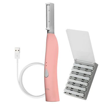 SPA SCIENCES - SIMA Patented Dermaplane Razor for Women Face – Painless 2-in-1 Facial Exfoliation & Peach Fuzz Hair Removal – Anti-Aging – 3 Speeds – Rechargeable – 7 Weeks Treatment