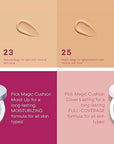 MISSHA Magic Cushion Foundation No.21 Light Beige for Bright Skin - Flawless Coverage, Dewy Finish, Easy Application for All Skin Types