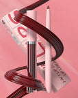 evpct Retractable 1Pcs Lip Liner Pencils and 1 Pcs Lip Gloss Makeup Set for Shaping & Sculpting Lips, Plum Long-Lasting Waterproof Longwear Matte Rich Lip Colors Liner Crayon Liquid Lipstick 11#