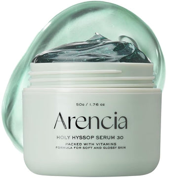 Arencia Glow Hyssop Overnight Face Mask Serum - hydrating & Anti-Aging Serum for younger looking Korean Glass Skin, Vitamin A, C, E, Niacinamide, Peptide