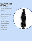 Pacifica Beauty, Stellar Gaze Length & Strength Black Mascara, For Volume and Length, Vitamin B + Coconut, Natural Lash Effect, Silicone, Sulfate & Paraben Free, Vegan and Cruelty Free