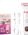 Electric Razor for Women 5 in 1 Rechargeable Painless Body Razors and Facial Hair Remover for Bikini Leg Body Face Underarm
