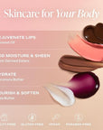 Saltair Hydrating Lip Oil Balm, Clear and Tinted Lip Gloss, Essentials Shades 5-Pack. Moisturizing Vegan Conditioning for Dry Cracked Lips with Glossy High-Shine Finish. Coconut Vanilla Flavor