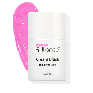 Frilliance Hydrating Cream Blush, Think Pink Glow Tint, Cruelty Free Hypoallergenic for Teens of All Skin Types, 30 ml / 1 fl oz