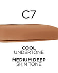 L'Oreal Paris True Match Super-Blendable Foundation, Medium Coverage Liquid Foundation Makeup, C7, Medium Deep, 1 Fl Oz