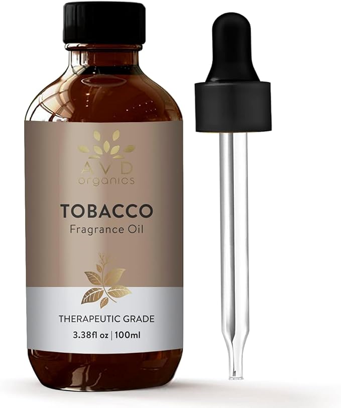 Tobacco Fragrance Oil 100ml | Premium Quality Fragrance Oil for Aromatherapy Diffuser Home Fragrance Soap & Candle Making| 3.38 fl. Oz