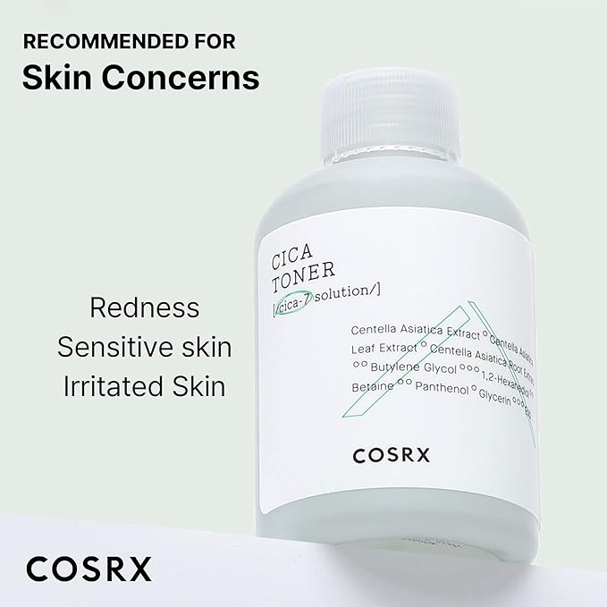 COSRX Pure Fit CICA Toner, 150ml / 5.07 fl.oz | Soothing Korean Toner for Sensitive Skin | Centella Asiatica Facial Toning Water | Korean Skin Care, Not Tested on Animals, Sulfates Free, Paraben Free