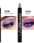 Kaely 2Pcs Cream Eyeshadow Stick Set for Eyes,Light Purple & Vioiet Shimmer Pen,Eye Brightener Halloween Makeup,sombras para ojos,Smooth Eye Shadow Highlighter Crayon Pencil Waterproof,08+09