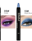 Kaely 2Pcs Cream Eyeshadow Stick Set for Eyes,Vioiet & Royal Blue Shimmer Pen,Eye Brightener Halloween Makeup,sombras para ojos,Smooth Eye Shadow Highlighter Crayon Pencil Waterproof,09+13
