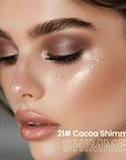 evpct Cocoa Shimmer Cream Eye Shadow Brightener Sticks Set for Eyes, Cocoa Shimmery Matte Pencil Eye shadow Applicator Stick Pen Palette Makeup Waterproof sombras en crema para ojos 21#