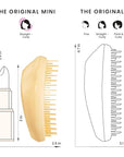 Tangle Teezer Original Detangler Brush, Dry & Wet Travel Size Mini Hair Brush, for Kids & All Hair Types, Buttercup Yellow