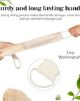 Inmorven Natural Loofah Exfoliating Back Scrubber for Shower Set (40 inch), Loofah for Men Women Sponge Pads & Body Sponge Scrubber, Deep Clean & Invigorate Your Skin, Beige
