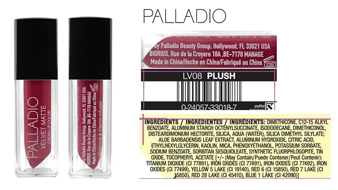 Palladio Velvet Matte Cream Lip Color, Plush
