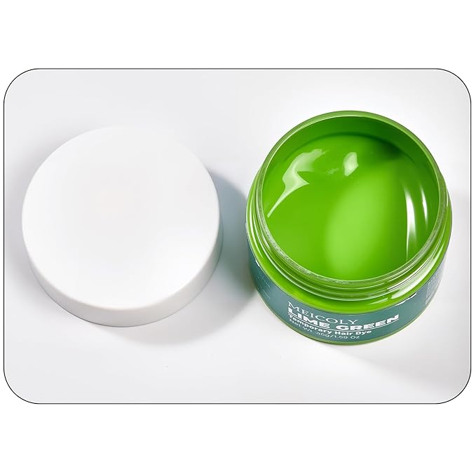 MEICOLY Disgust Specter Makeup Kit,White Face Paint,Green Hair Dye,Setting Powder,Green Tooth Paint,Complete Halloween Zombie Makeup Kit,SFX Character Set for Performance Stage Special Effect Costume