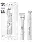 NuFACE FIX Line Smoothing Starter Kit - FDA Cleared Microcurrent Device + Serum Activator for On-The-Go Treatment of Forehead Lines, Crow's Feet, Under Eyes, Smile & Fuller-Looking Lips