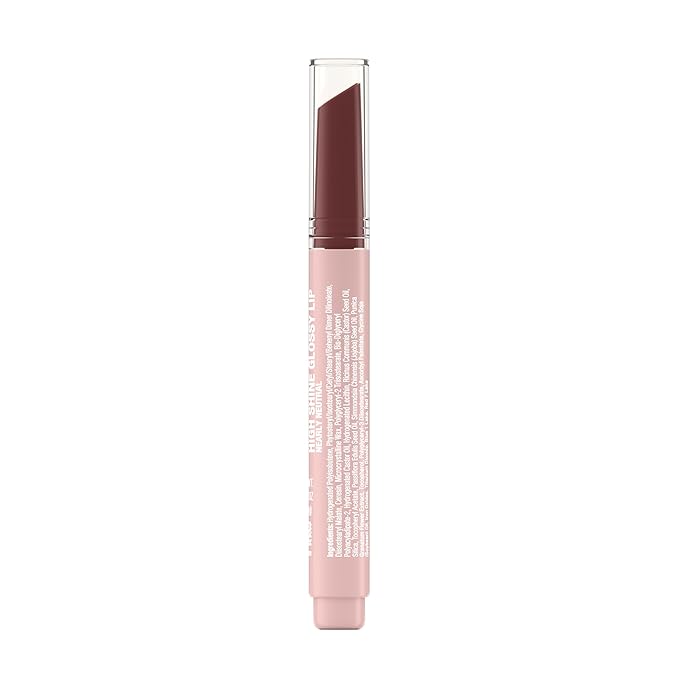 High Shine Glossy Lip, Nourishing Lip Gloss with Maracuja Oil, Antioxidant Vitamin E & Vitamins, Non-Retractable, Buildable Pigmented Color, Nearly Neutral, 0.07 oz