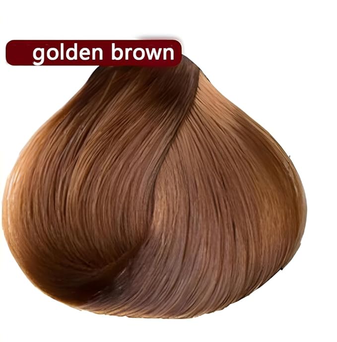 Brown Hair Dye Shampoo YIZHONG Light Golden Brown Hair Color For Gray Hair Coverage Permanent 3 in 1 For Women Men Easy Comb Dyeing Champu Para Canas（ Golden Brown）