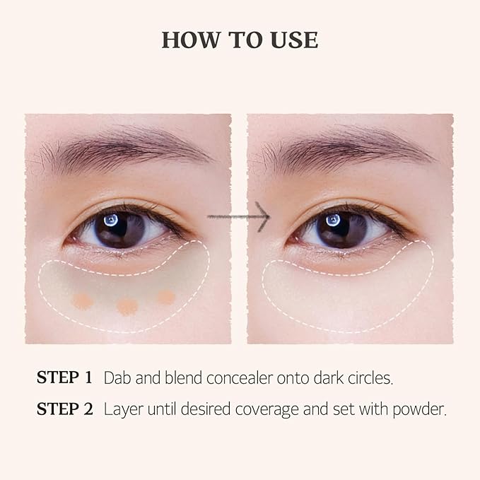 SKINFOOD s Salmon Dark Circle Concealer Cream - Under Eye Concealer for Dark Spots and Wrinkles - Full Coverage - Stocking Stuffer - 0.35 Oz/10 g (Blooming)