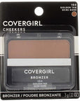 Cover Girl cheekers Bronzer olden Tan .12 oz 104 G