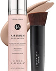 Jerome Alexander MagicMinerals AirBrush Foundation – 2 Piece Set with Airbrush Foundation and Kabuki Brush - Spray Makeup with Anti-aging Ingredients for Smooth Radiant Skin - Medium