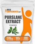 BulkSupplements.com Purslane Extract Powder - Portulaca Oleracea Extract, Purslane Supplements - from Purslane Herb, Gluten Free, 500mg per Serving, 100g (3.5 oz) (Pack of 1)