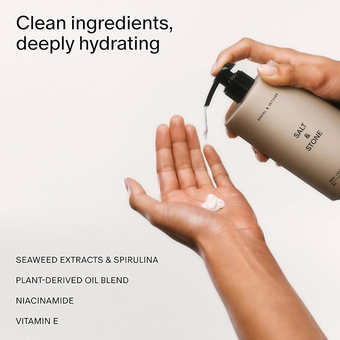 Salt & Stone Body Lotion for Women & Men| Scented Daily Body Lotion | Hydrates, Nourishes & Softens Skin | Restores Dry Skin | Fast-Absorbing | Cruelty-Free & Vegan (100 ml) (Neroli & Basil)