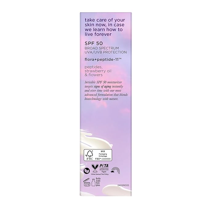 Pacifica Beauty Future Youth Daily Turnaround Hydrating Moisturizer, SPF 50 Broad Spectrum, UVA/UVB Sun Protection, Sunscreen, Face Moisturizer, For Aging and All Skin, Vegan, 1.7 fl oz (1 Count)
