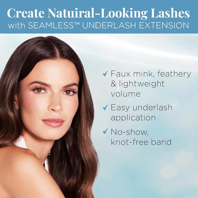 Ardell Seamless Extensions Refill Kit, Faux Mink, 32 Assorted Lengths, Customizable DIY Underlash Clusters for Natural Volume, Knotless Design