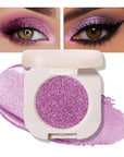 Pressed Single Glittler Eyeshadow Palette, Purple Glitter eyeshadow For Old Women, Pigmented Waterproof Sombras Para Ojos, Single Pressed Powder Vegan, Talc, Paraben & Cruelty Free(08)