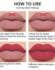 evpct 2Pcs Rose Red Pink Mauve Neutral Color Lip Liner and Matte Lipstick Makeup Sets Vegan Lipstick Lip Liner and Gloss Set Lip Stain Long Lasting Waterproof 24 31#