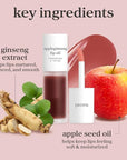 NOONI Korean Lip Oil - Appleginseng | Lip Stain, Gift, Long-Lasting, Moisturizing, Plumping, Revitalizing for Dry Lips, Waterproof, No Peel Off, Korean Lip Tint 0.12 Fl Oz