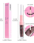 Kaely 2-in-1 Dark Borwn Metallic Lipstick and Lip Liner, Shimmer Liquid Metallic Lipsticks for Women, Glitter Lip Gloss Stain Long Lasting Waterproof Smudge Proof 24 Hour, Vegan Makeup, 11
