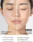 [JUNGSAEMMOOL OFFICIAL] Essential Skin Nuder Cushion (06 Pink Light) | Refill Not Included | Natural Finish | SPF50 Broad Spectrum | Makeup Artist Brand | Cream Foundation