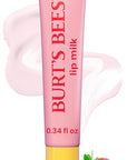 Burt’s Bees Lip Milk, Daily Lip Moisturizer, Sweet Strawberry, Vitamin Enriched Moisturizing Lip Balm with Almond Milk and Jojoba Oil, Hydrating for Softer Lips, 1 Tube, 0.34 Fl Oz