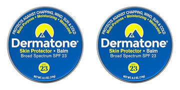 Dermatone Skin Protector Balm | Classic Tin 2-Pack Stocking Stuffer | All Year Long Skin Protection | Moisturizing | Heals & Repairs | SPF23 | Ski Balm | Advanced Skin Therapy, 0.5 oz