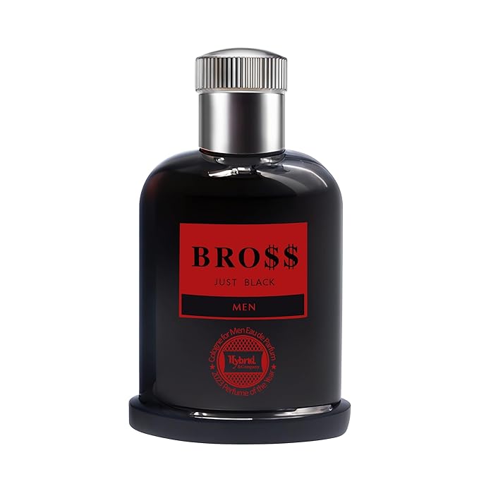 Hybrid & Company Bro$$ Just Black For Men Pour Homme Eau De Toilette Natural Spray 3.4 FL.OZ