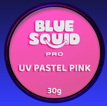Blue Squid Face Paint Water Based Single Cake Professional Face Paint & Body Paint - Water Activated, Kids Adults Face Painting for Costume, Halloween Makeup, Cosplay - UV Pastel Pink Face Paint 30g