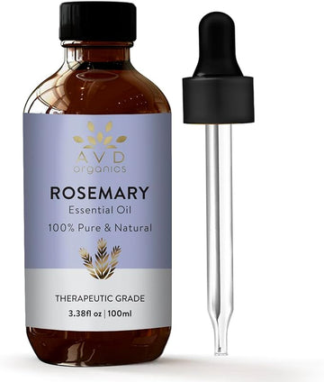 Rosemary Oil for Hair Growth | 100% Pure and Natural Rosemary Essential Oil | for Lotion Diffuser Skin & Hair | 3.38 fl. Oz