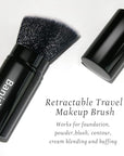 Makeup Brush Kabuki Face Brushes Retractable Travel Blush Kabuki Brush Portable Flawless for Foundation, Powder Blush, Bronzer, Buffing, Liquid, Cream, Cruelty Free with Cover(1PCS)